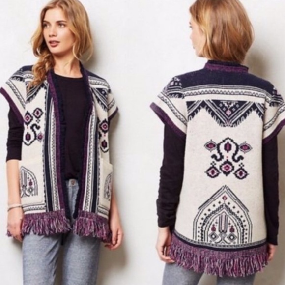 Anthropologie Angel of the North lamaline Vest - Picture 1 of 5